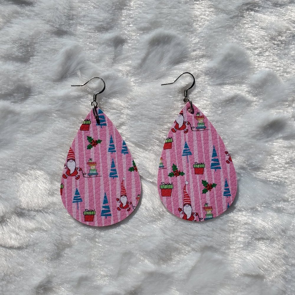 Pink Elf Teardrop Earrings